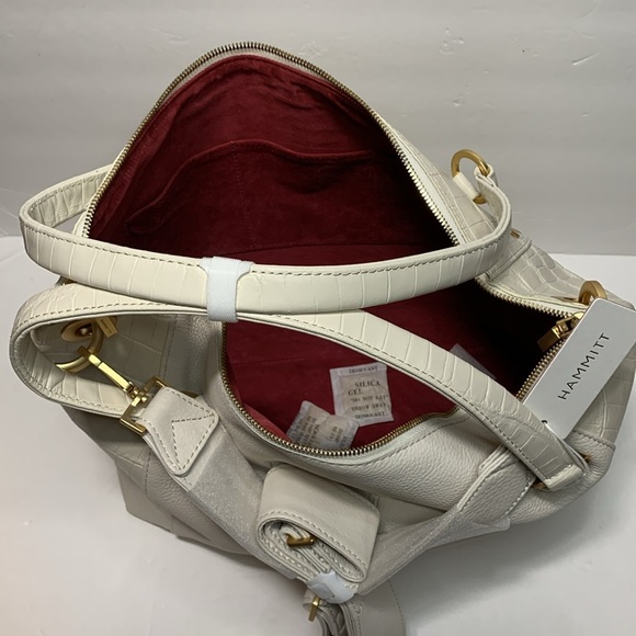 Hammitt Daniel Bag Large White Leather Crocco NWT - Picture 13 of 16